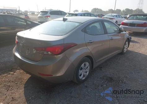 2016 Hyundai Elantra Se из США, поврежденный, VIN 5NPDH4AE5GH793062